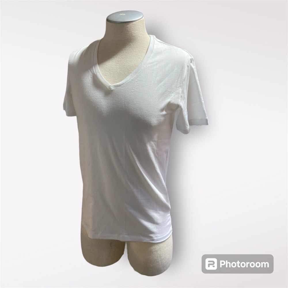 Falke Medium Vneck Shirt Mens White 2 Pack